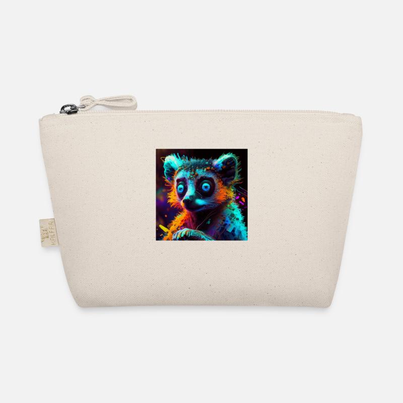 Colored lemur, unique design Organic Pouch