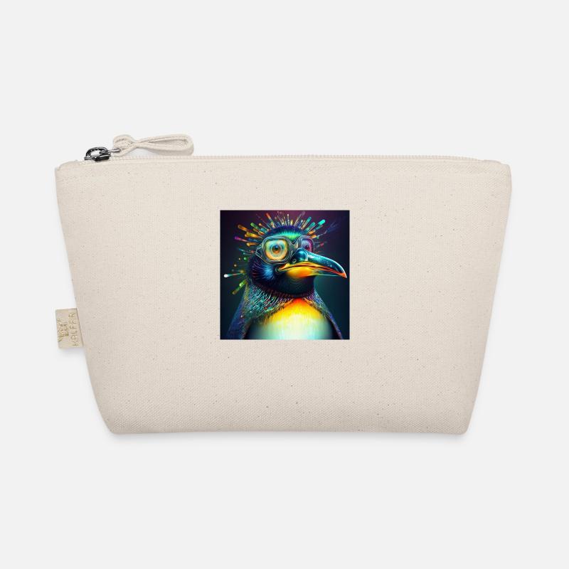 Colored penguin with glasses, unique design Organic Pouch