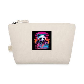 Panda with neon colors, synthwave / 80s - Organic Pouch - nature - Front