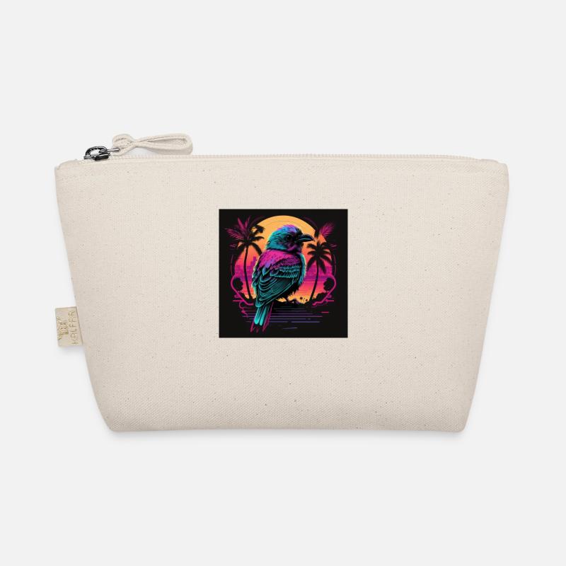 Oiseau aux couleurs néon, synthwave / 80s Trousse biologique