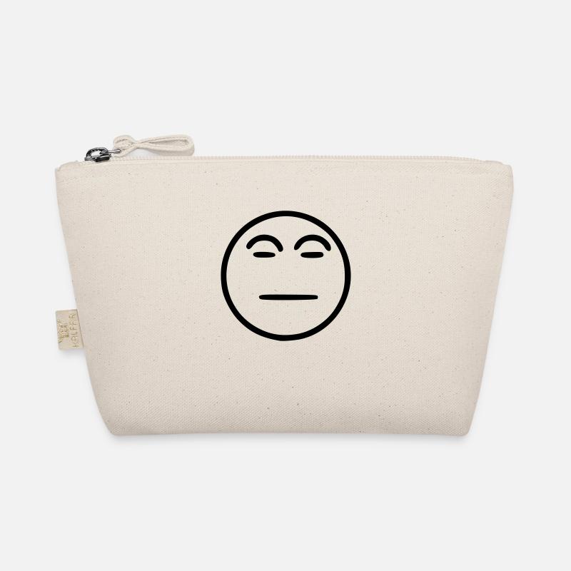 Emoji sketch neutral black Organic Pouch
