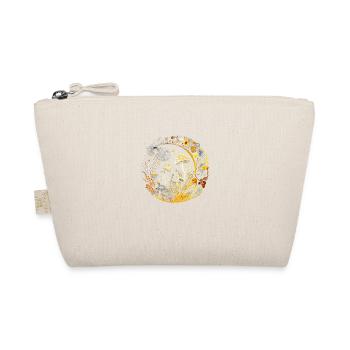 Rundes Florales Pilz Artwork Golden - Bio-Täschchen - Natur - Vorne