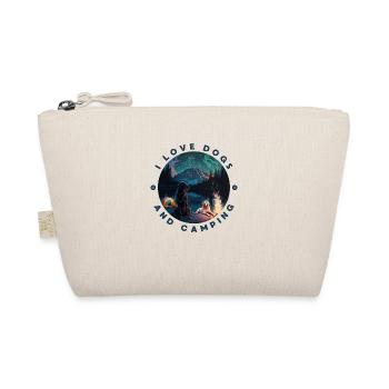 I Love Dogs And Camping and Mountains Cool Art Motifs - Organic Pouch - nature - Front