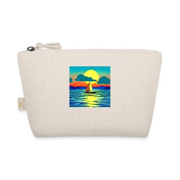 Sonnenuntergang mit Segelboot - Bio-Täschchen - Natur - Vorne