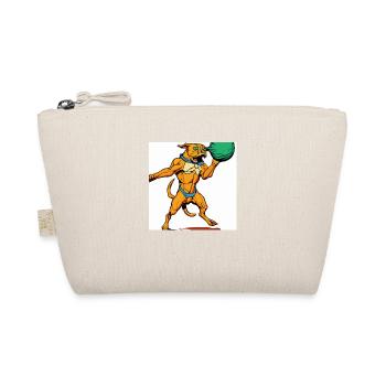 a dog with a ball illustroke 3 - Organic Pouch - nature - Front
