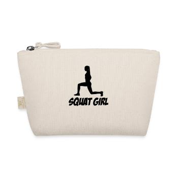 woman squat girl - Organic Pouch - nature - Front