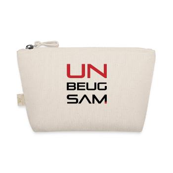 UNBEUGSAM schwarz-rot - Bio-Täschchen - Natur - Vorne