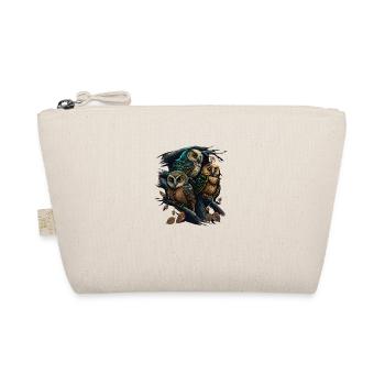 Motif hibou cool - 3 hiboux sur l’arbre - Trousse biologique - nature - Devant