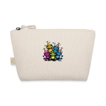 Cool colorful frog motif - frog party - Organic Pouch - nature - Front