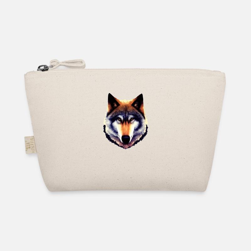 Wolfsgeist - Produkte mit starken Wolfsmotiven - Bio-Täschchen - Natur