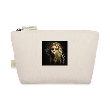 Face woman dreadlocks n°14 - Organic Pouch - nature - Front