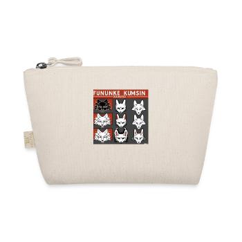 Kitsun Vaporwave Japanese Kami Vaporwave Kitsune - Organic Pouch - nature - Front