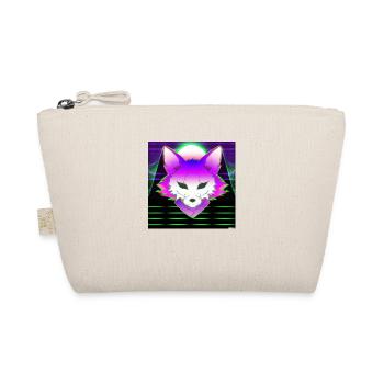 Kitsun Vaporwave Japanese Kami Vaporwave Kitsune - Organic Pouch - nature - Front