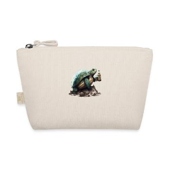 Meeres Schildköte surfe avec de la bière. Motif cool - Trousse biologique - nature - Devant