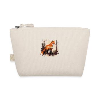 Cool fox watercolor in the forest rough painting style - Organic Pouch - nature - Front
