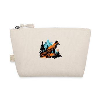 Cool Fox Watercolor in the Forest - Street Art - Organic Pouch - nature - Front