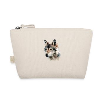 Expressive Polygon Wolf – Wildlife - Organic Pouch - nature - Front