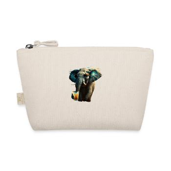 Cool elephant with beer and sunglasses - Organic Pouch - nature - Front