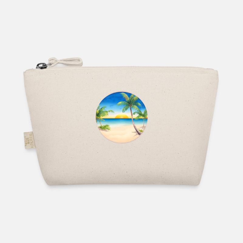 Vintage-Strandlandschaft Bio-Täschchen