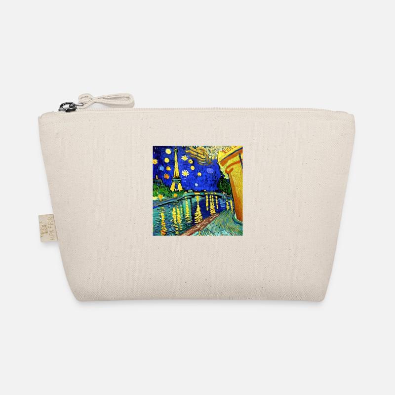 Paris Eiffel Tower van gogh - Organic Pouch - nature