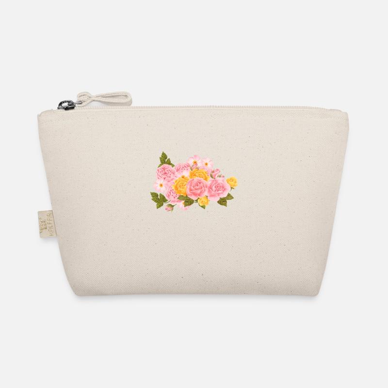 Rosa Aquarellblumen Bio-Täschchen