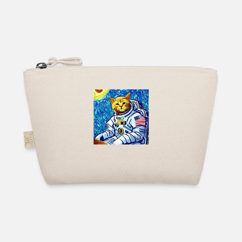 Van Gogh Astronaut Katze - Bio-Täschchen - Natur
