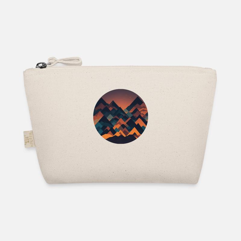 Abstract geometric landscape Organic Pouch