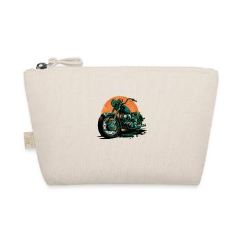 Cool vintage motorcycle chopper in green - Organic Pouch - nature - Front
