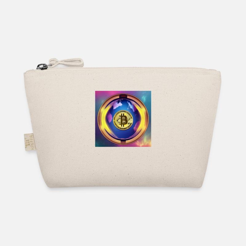 Bitcoin with Planet Earth - Square variant Organic Pouch