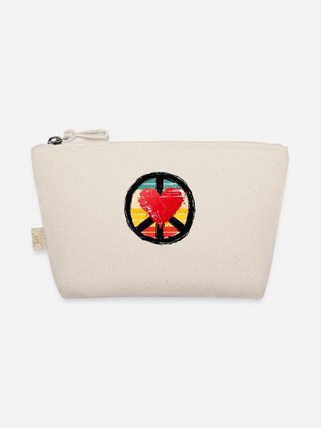 Peace and heart - Organic Pouch - nature
