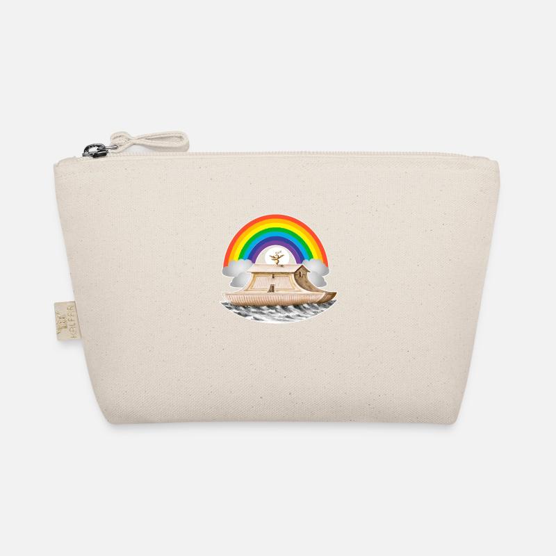 Regenbogenflut Arche Noah - Bio-Täschchen - Natur