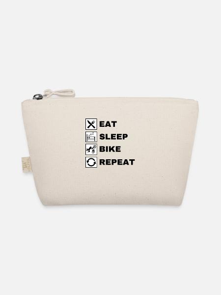 Eat Sleep Bike Repeat - Bio-Täschchen - Natur