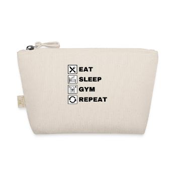Eat Sleep Gym Repeat - Bio-Täschchen - Natur - Vorne