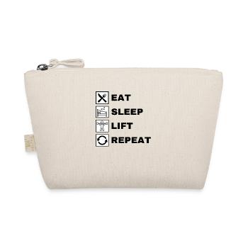 Eat Sleep Lift Repeat - Bio-Täschchen - Natur - Vorne