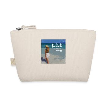 Woman on the beach - Organic Pouch - nature - Front