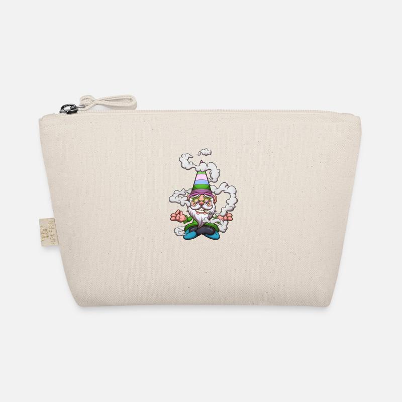 Lustiger Zwerg, der einen Joint raucht Bio-Täschchen