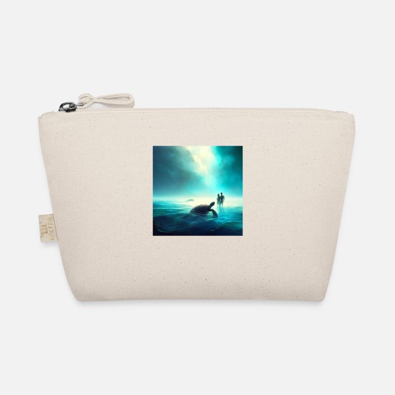 Paar mit Schildkrote im Ozean Bio-Täschchen