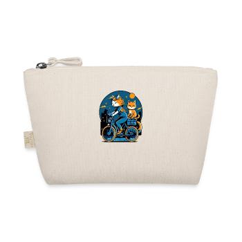 Cool Comic Cats Ride Bikes - Organic Pouch - nature - Front