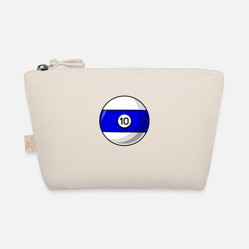Billiard ball 10 blue Billiards ten Organic Pouch