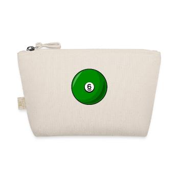 Billiard ball 6 green Billiards six - Organic Pouch - nature - Front