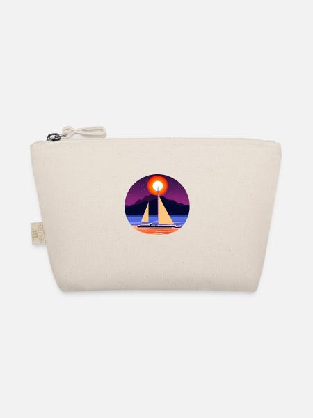Sailboat Sailing Ship Sailing Sport Sailors - Organic Pouch - nature - Front
