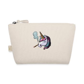 Einhorn raucht Zigarette - Bio-Täschchen - Natur - Vorne