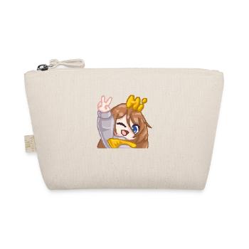 PillowG1rl Emote mit Hi und Peace-Zeichen - Bio-Täschchen - Natur - Vorne