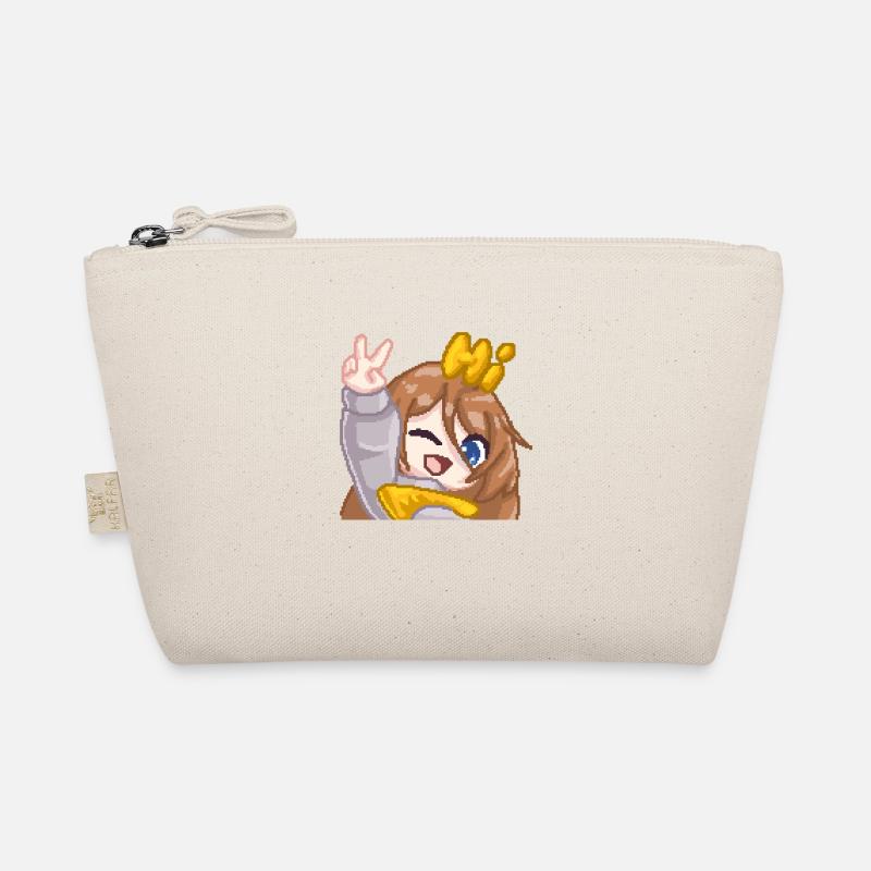 PillowG1rl Emote mit Hi und Peace-Zeichen - Bio-Täschchen - Natur