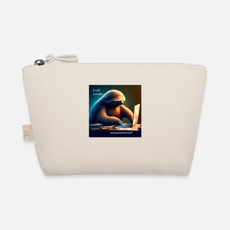 Sloth working in IT - Bio-Täschchen - Natur