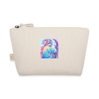 Einhorn Mädchen Fabeltier Einhörner Unicorn - Bio-Täschchen - Natur - Vorne