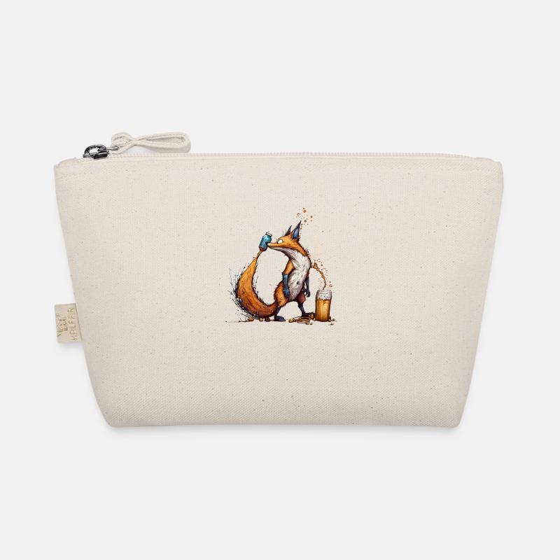 Cool fox joue avec de la bière Trousse biologique