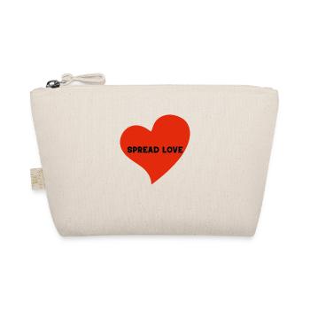 Logo Spread Love en forme de cœur - Trousse biologique - nature - Devant