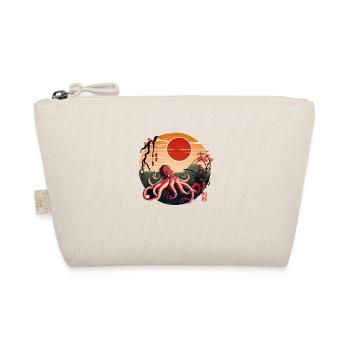Japanese Art, Octopus in the Sea with Waves Comic - Organic Pouch - nature - Front