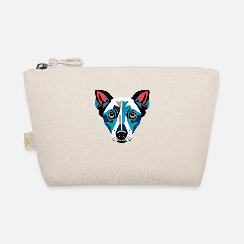 Modern Dog Drawing Organic Pouch